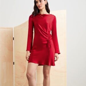 Rails Red Long Sleeve  Alessandra dress